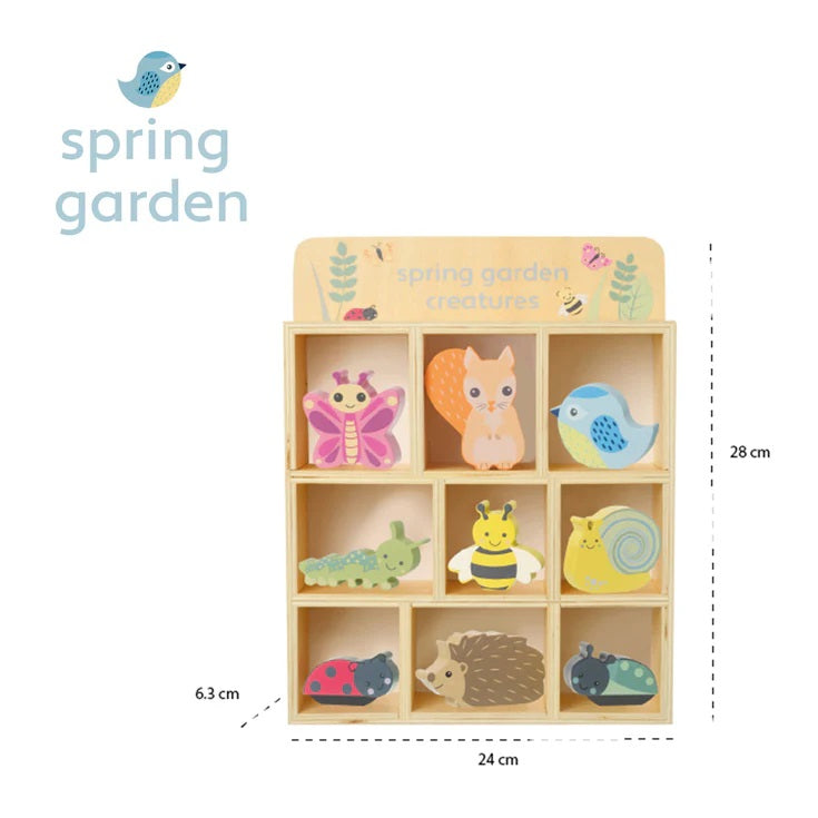 Orange Tree Toys Spring Garden Wooden Creatures & Shelf image 4