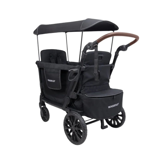 Wonderfold L2 Quad Stroller Wagon - Black