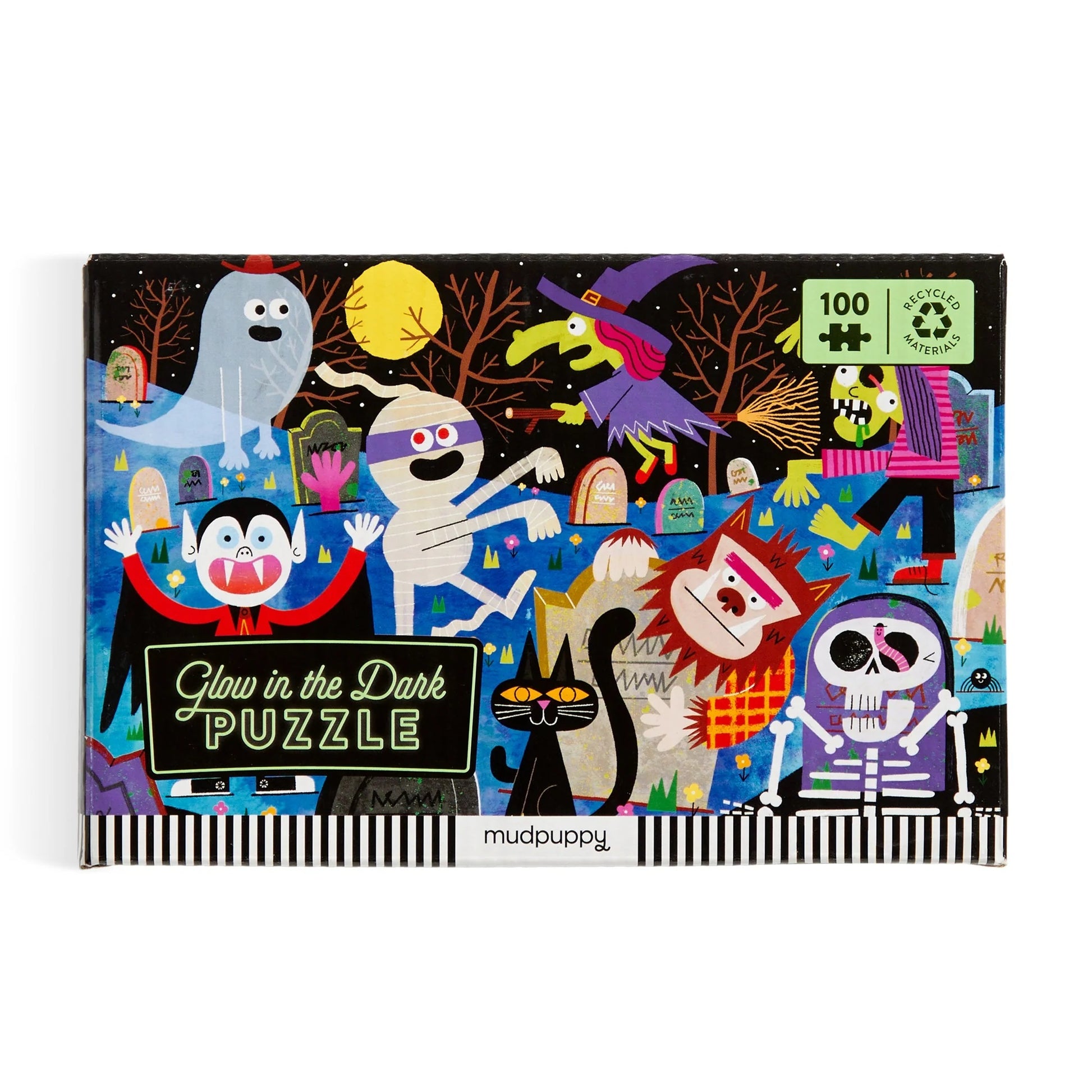 Haunted Graveyard 100 Piece Glow in the Dark Puzzle image 1