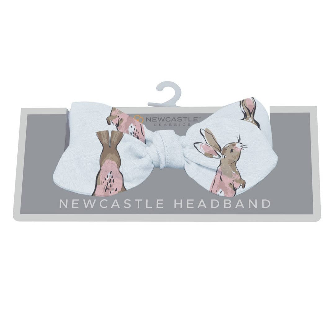 Newcastle Classics Bunnies Bamboo Baby Headband image 0