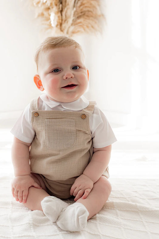 Pex Pablo Dungaree Suit-Stone