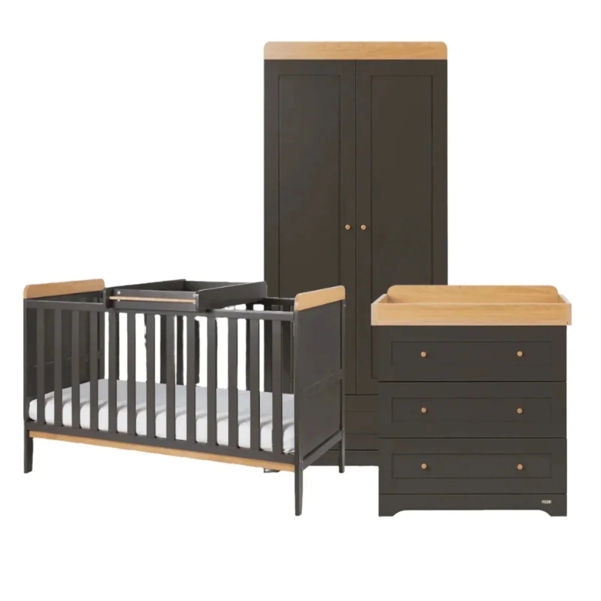 Tutti Bambini Rio 3 pcs Room Set - Dove Grey/Honey Oak