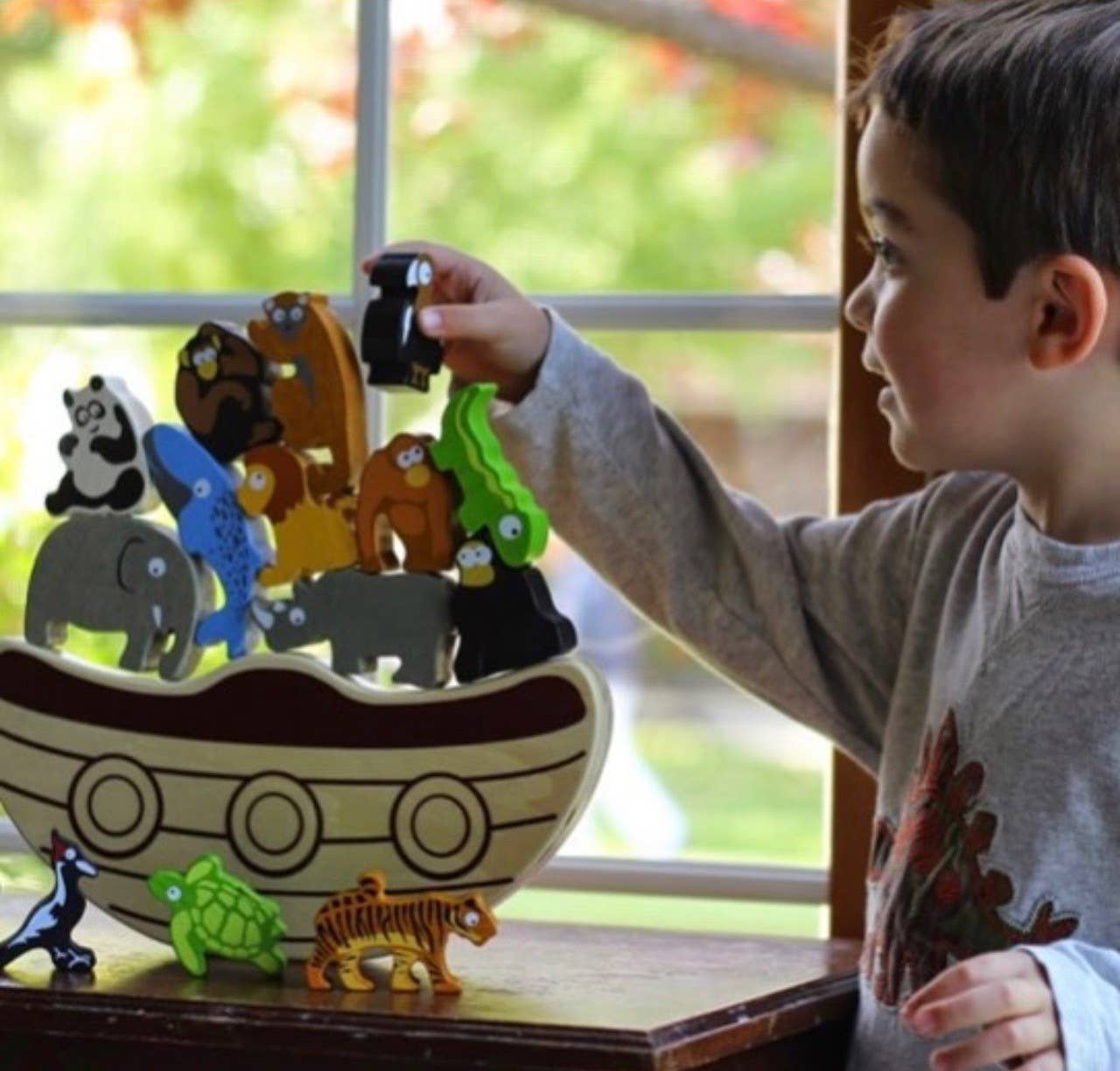 Wooden Balance Boat Game Set image 2