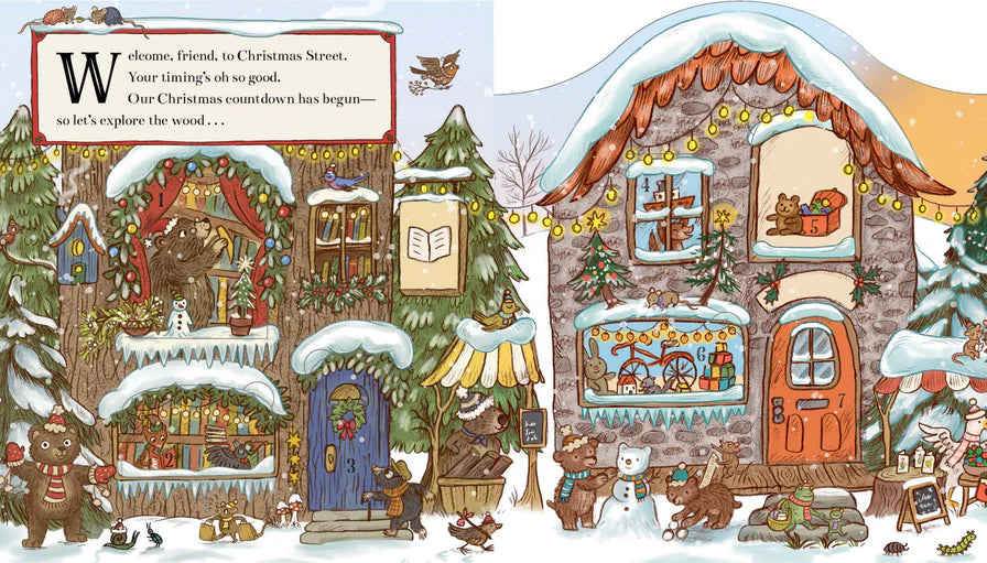 Brown Bear Wood: Christmas is Coming to Town! - A Fold-Out Christmas Village and Advent Calendar! Hardback