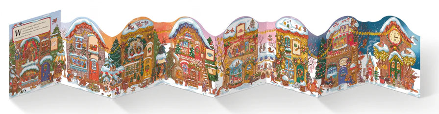 Brown Bear Wood: Christmas is Coming to Town! - A Fold-Out Christmas Village and Advent Calendar! Hardback