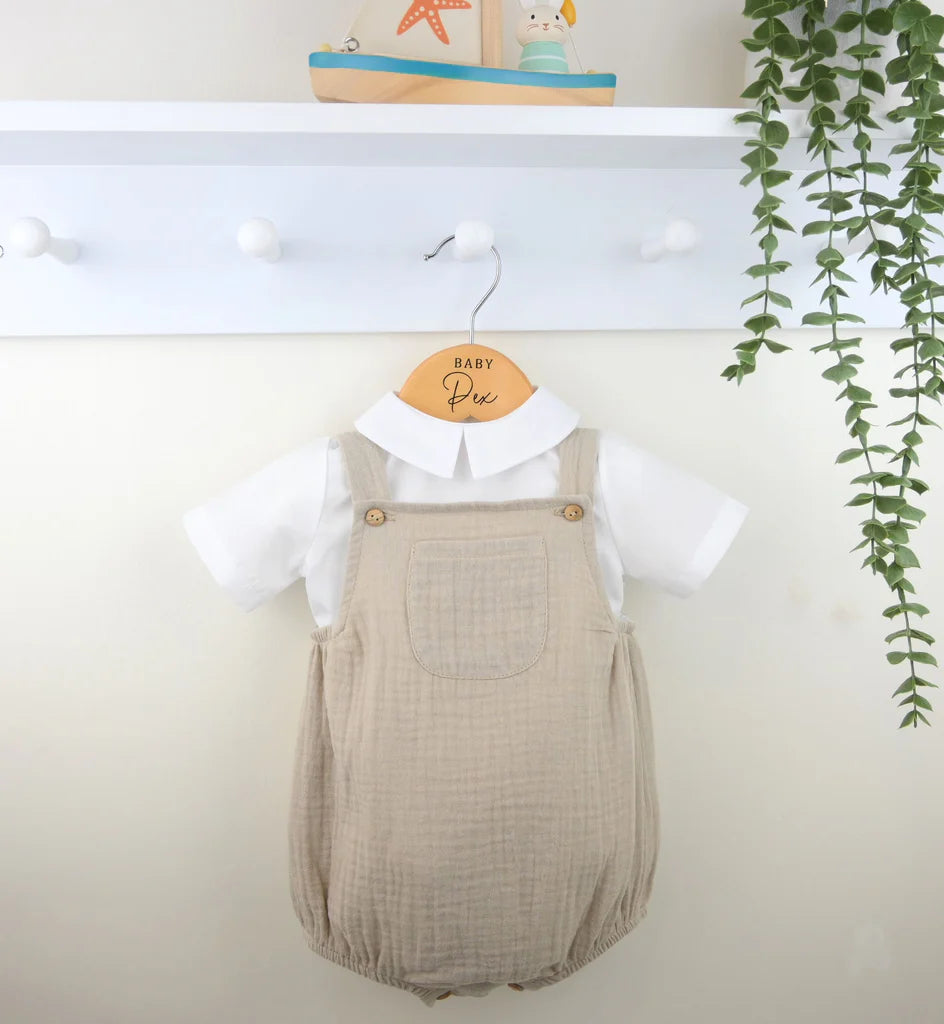 Pex Pablo Dungaree Suit-Stone