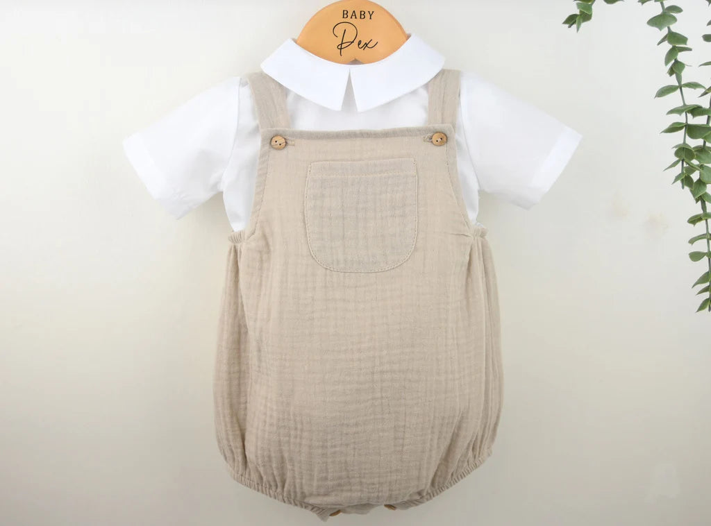 Pex Pablo Dungaree Suit-Stone