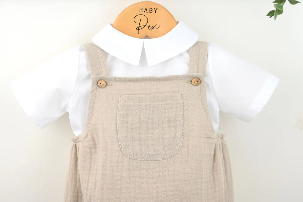 Pex Pablo Dungaree Suit-Stone