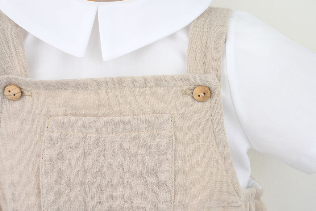 Pex Pablo Dungaree Suit-Stone