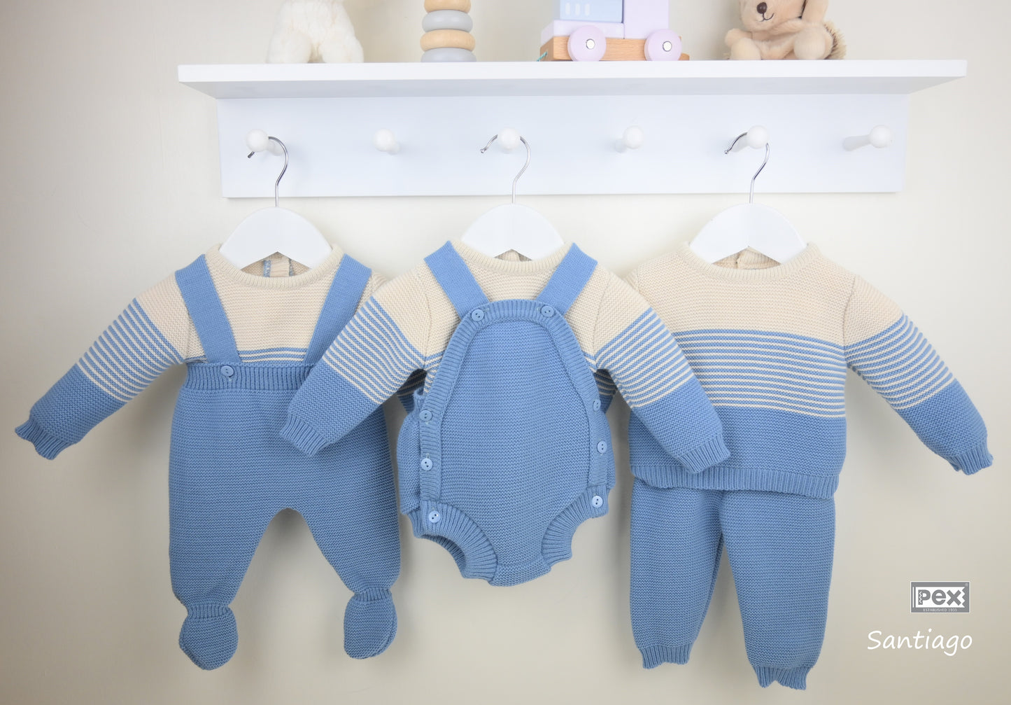 Pex Santiago Dungaree Suit- Dusky Blue