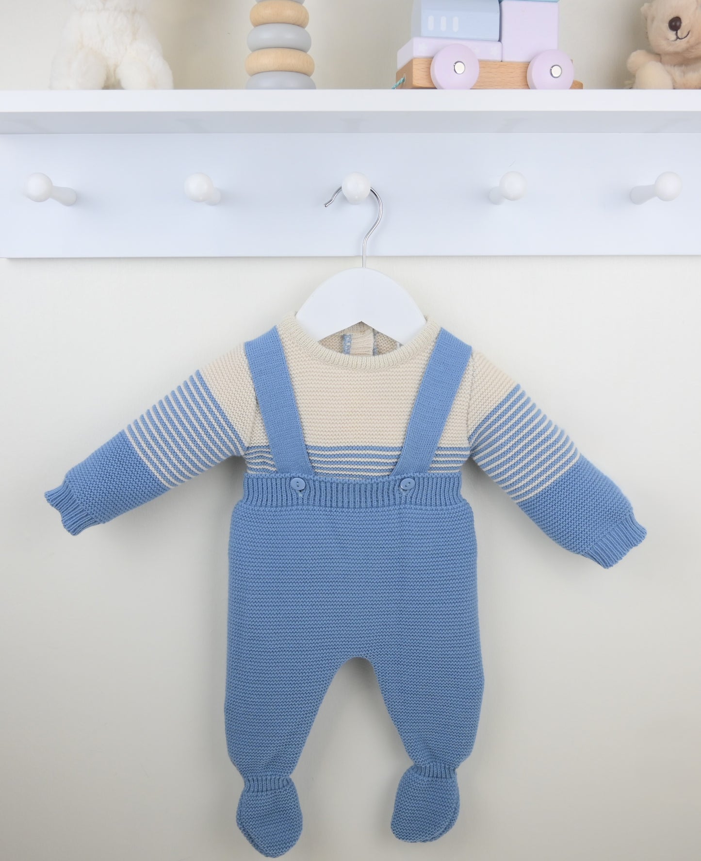 Pex Santiago Dungaree Suit- Dusky Blue
