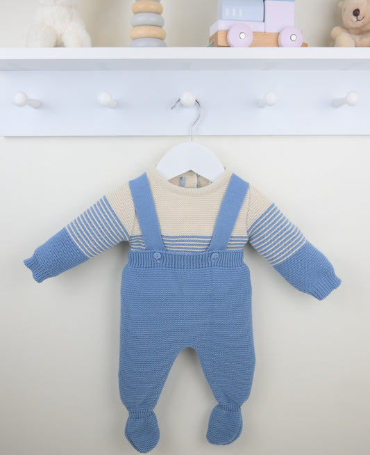 Pex Santiago Dungaree Suit- Dusky Blue