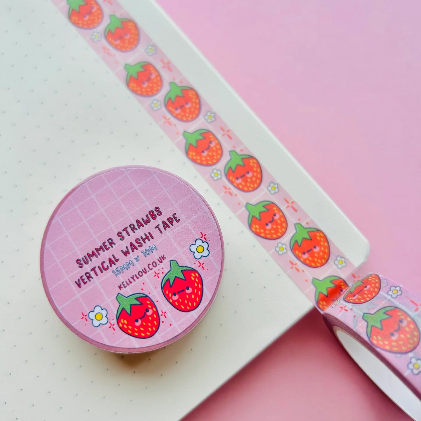 Summer Strawbs Vertical Washing Tape