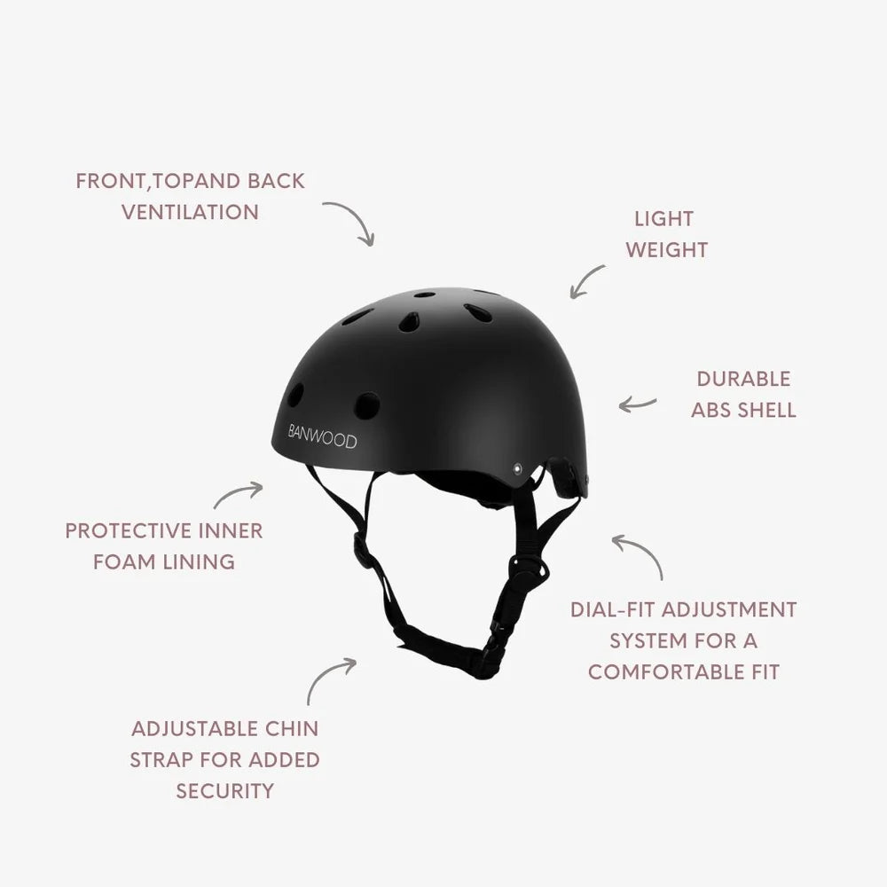 Banwood Kids Helmet- Matte Black