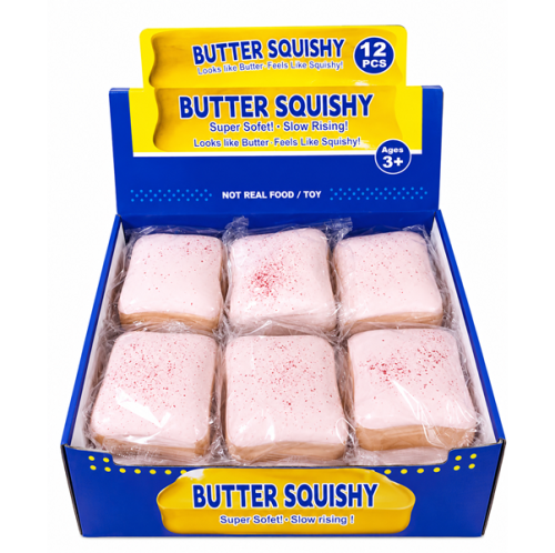 New Trending Pink Butter Toast Squishy 10cm x 10cm
