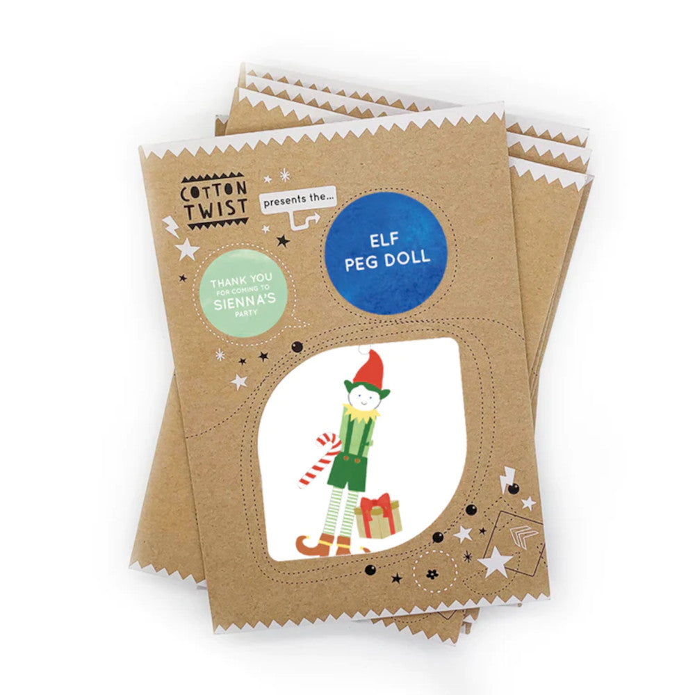 Cotton Twist DIY Elf Peg Doll Kids Craft Kit