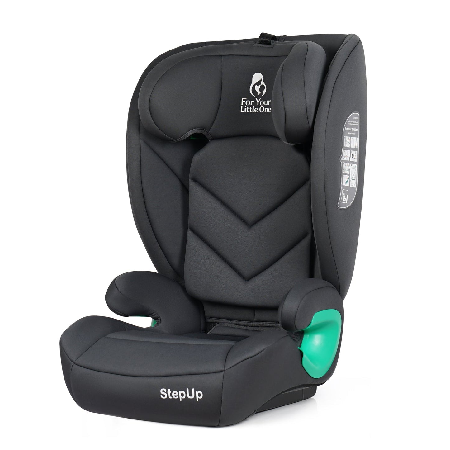 For Your Little One Stepup I-Size Belted 2/3 Car Seat Booster Seat - Slate Mist (4-12 Years)