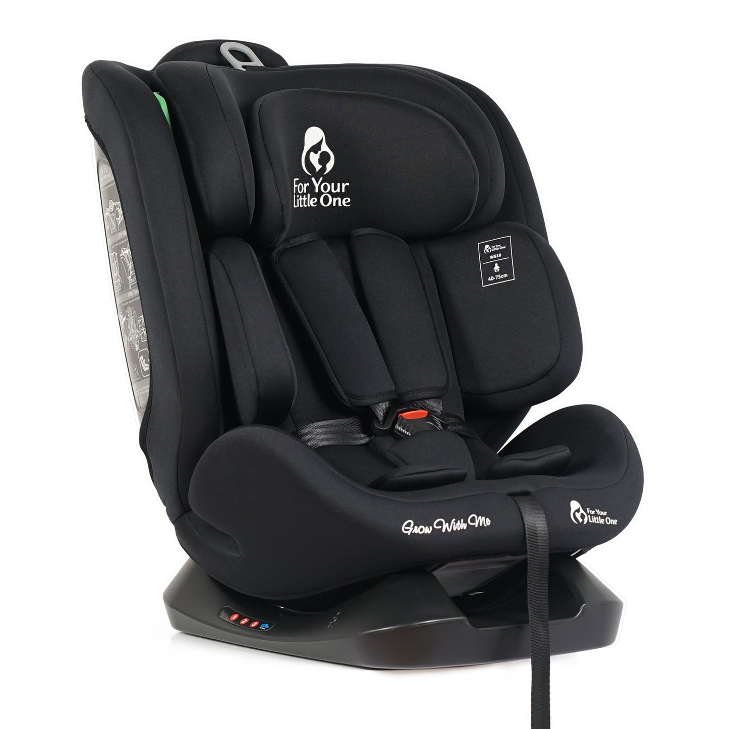 For Your Little One GrowWithMe 0/1/2/3 i-Size Car Seat - Midnight Black (Birth-12 Years)