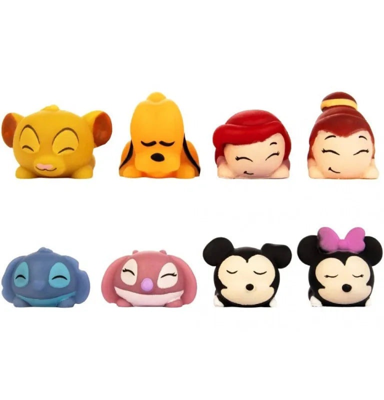 A set of eight Disney snuglet squishy blind box toys.