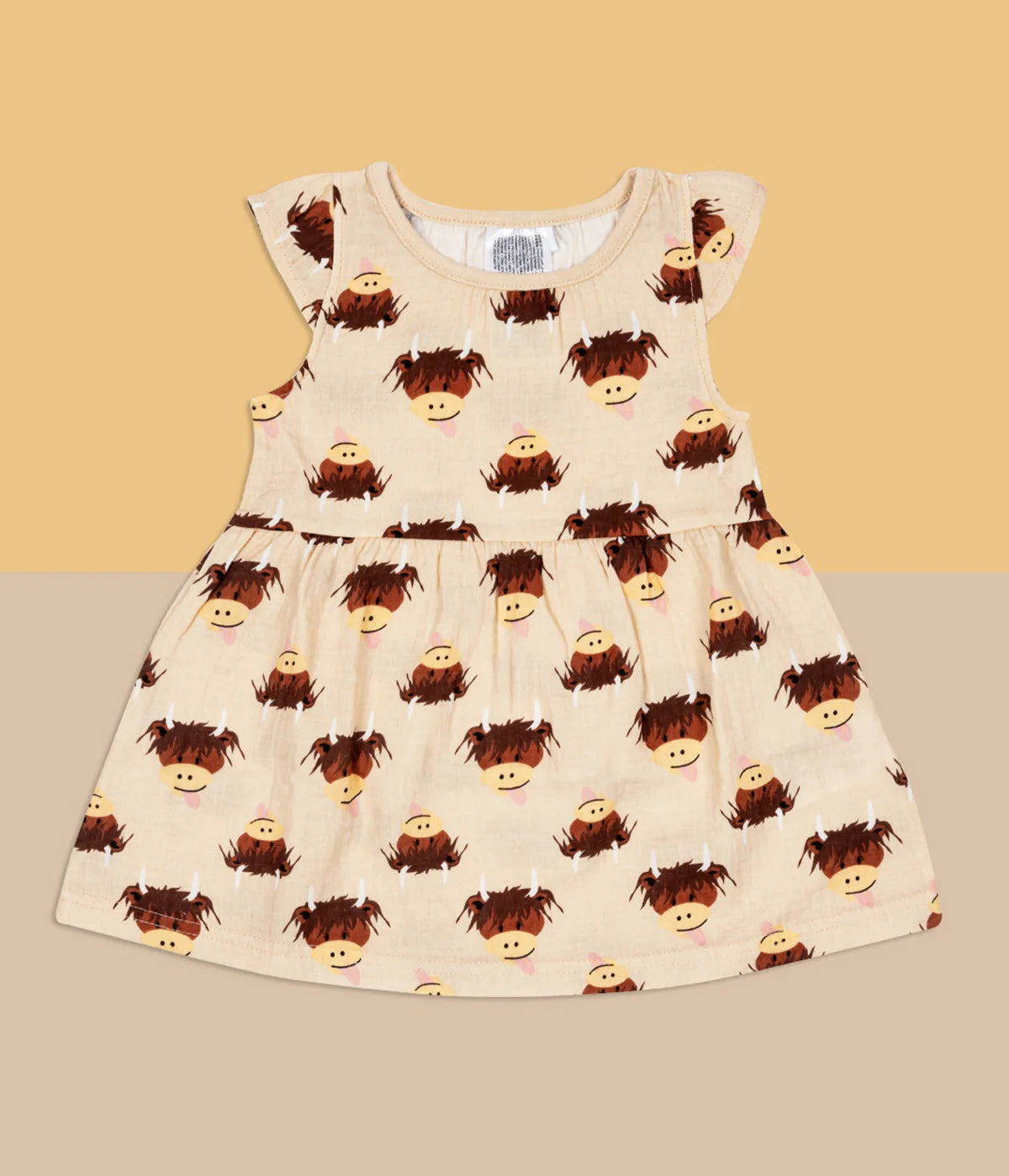 Blade & Rose Neutral Highland Cow Summer Dress