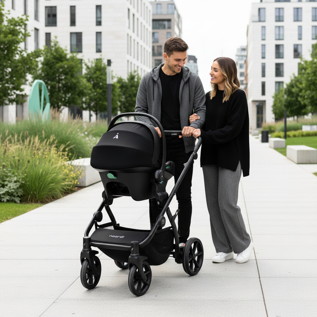 Noordi Sole V3 3in1 with Joie i-Snug2 Car Seat, Slate Black
