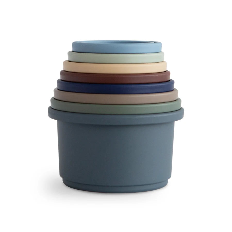 Mushie Stacking Cups Toy – Danish Hygge Nesting Set