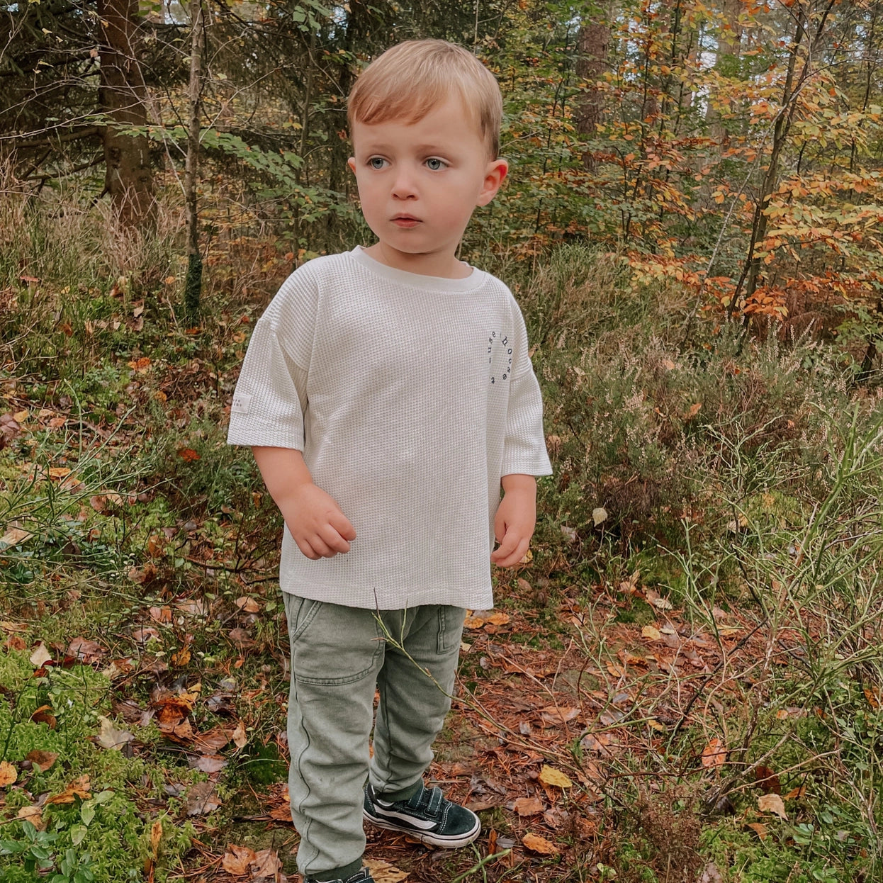 Futuro Bambino charcoal organic cotton kids’ trousers