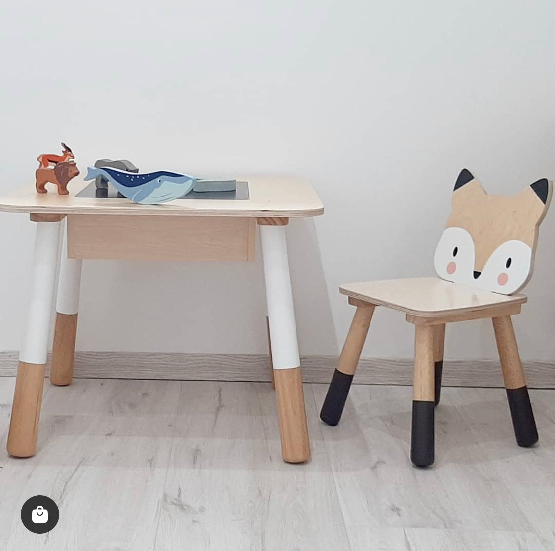 Tender Leaf Forest Table with Chalkboard & Storage