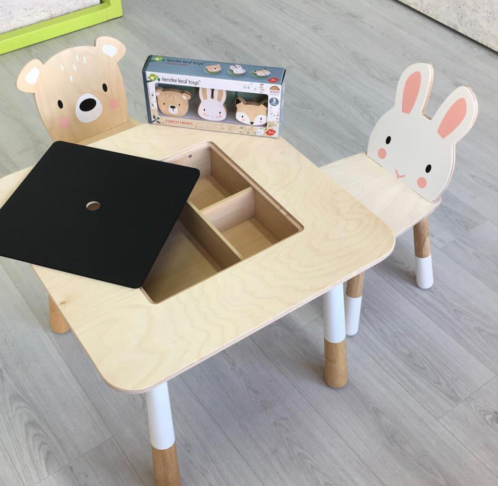 Tender Leaf Forest Table with Chalkboard & Storage