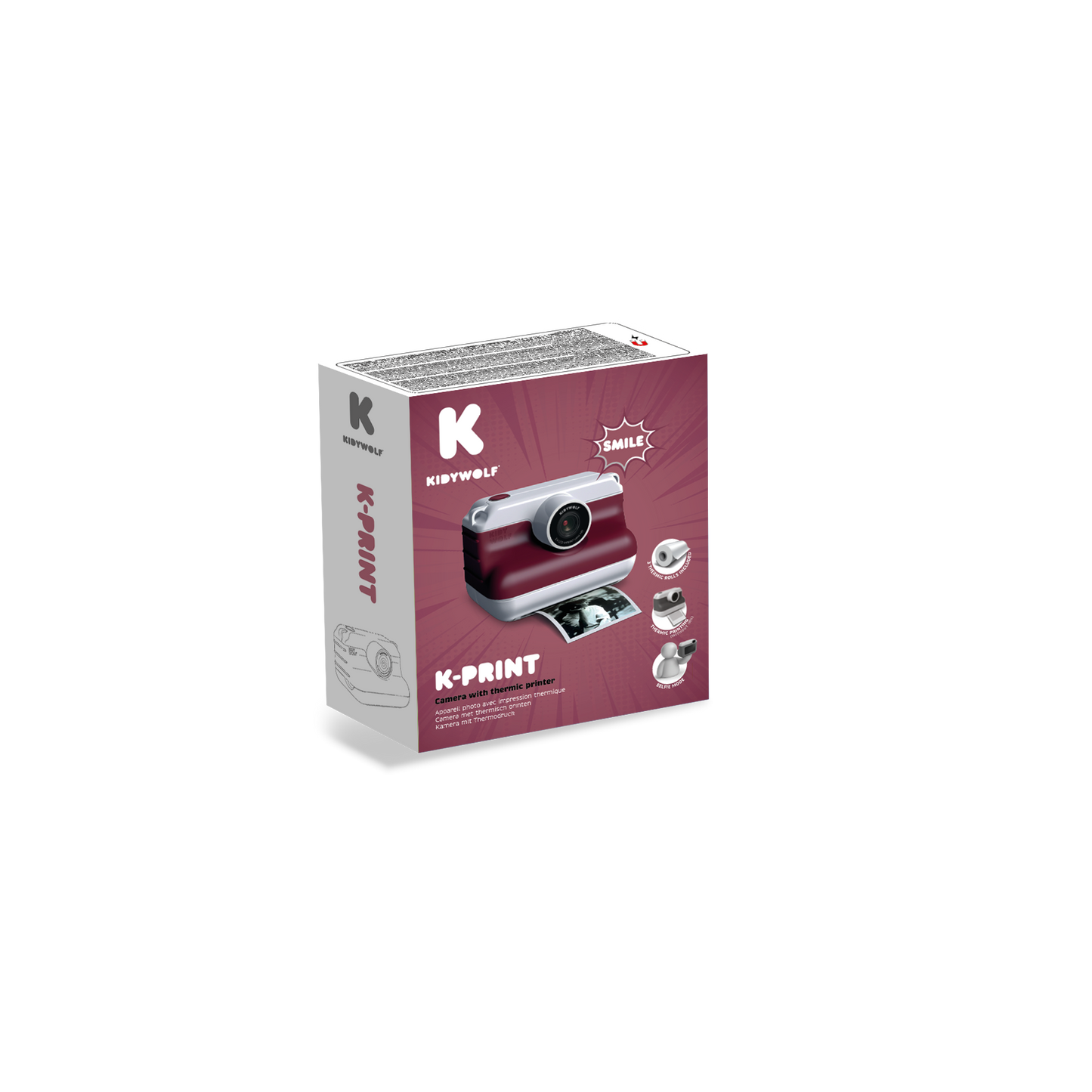 KPRINT Instant Thermal Printing Camera- Red