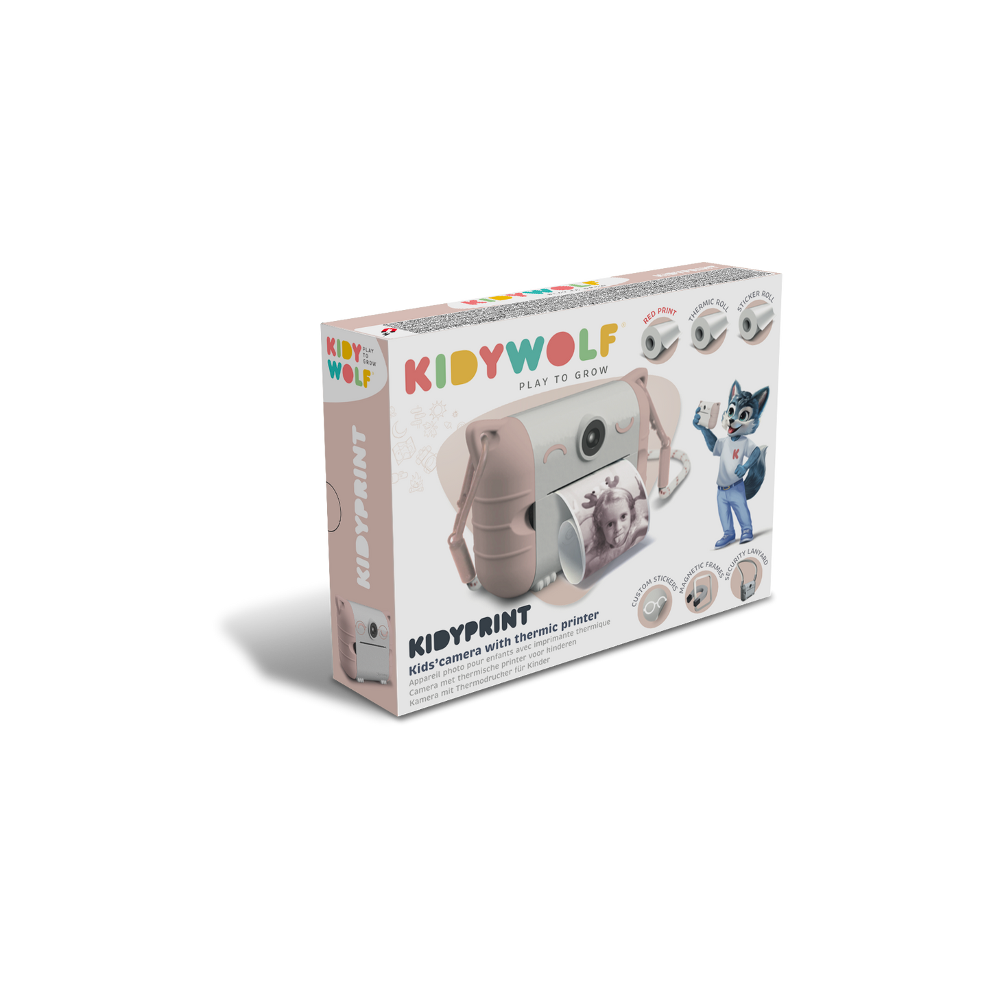 KIDYPRINT Instant Thermal Printing Camera- Pink