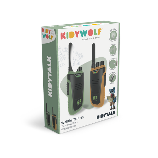 KIDYTALK Long Range Walkie-Talkies Green and Orange