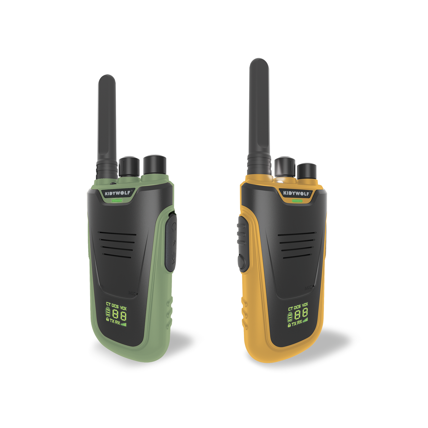 KIDYTALK Long Range Walkie-Talkies Green and Orange