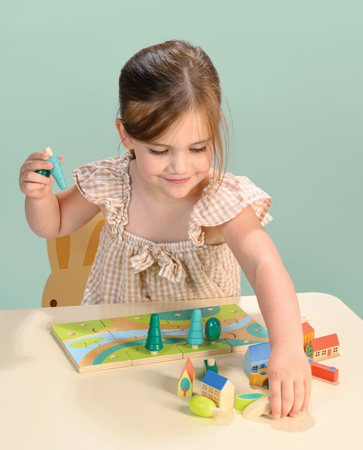 Mentari Tiny Town Wooden Playset Jigsaw
