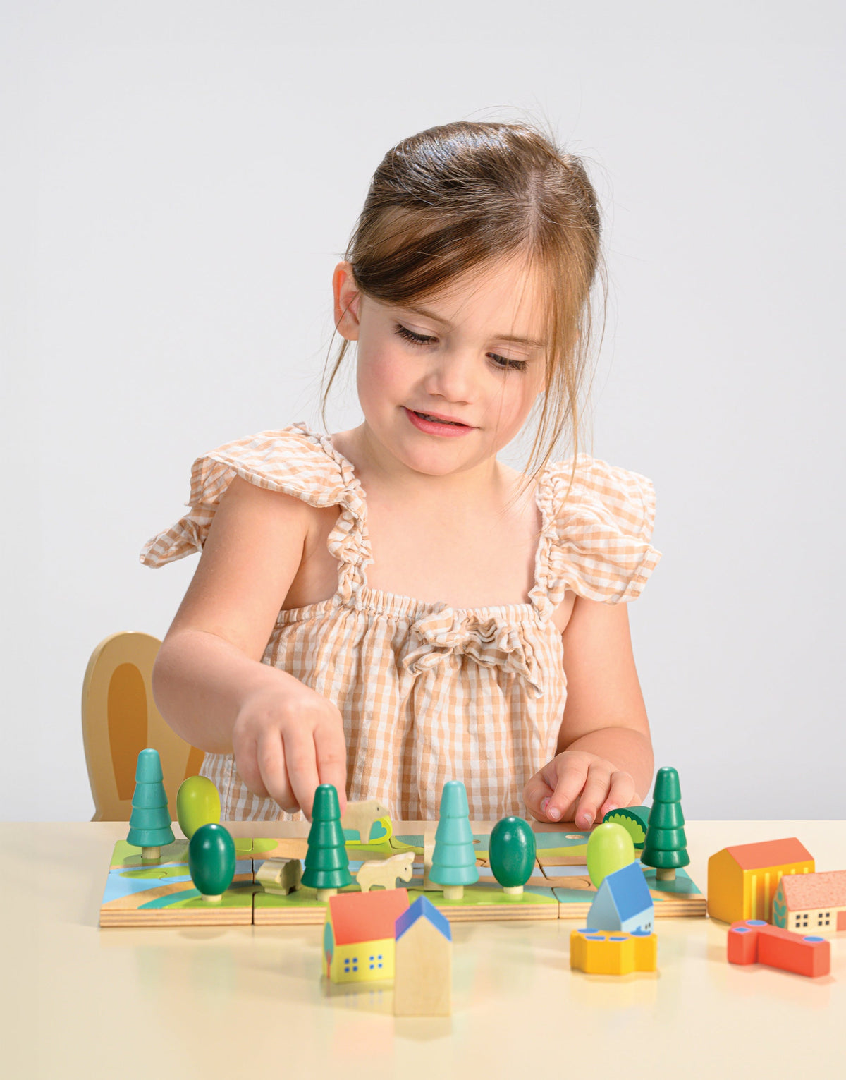 Mentari Tiny Town Wooden Playset Jigsaw