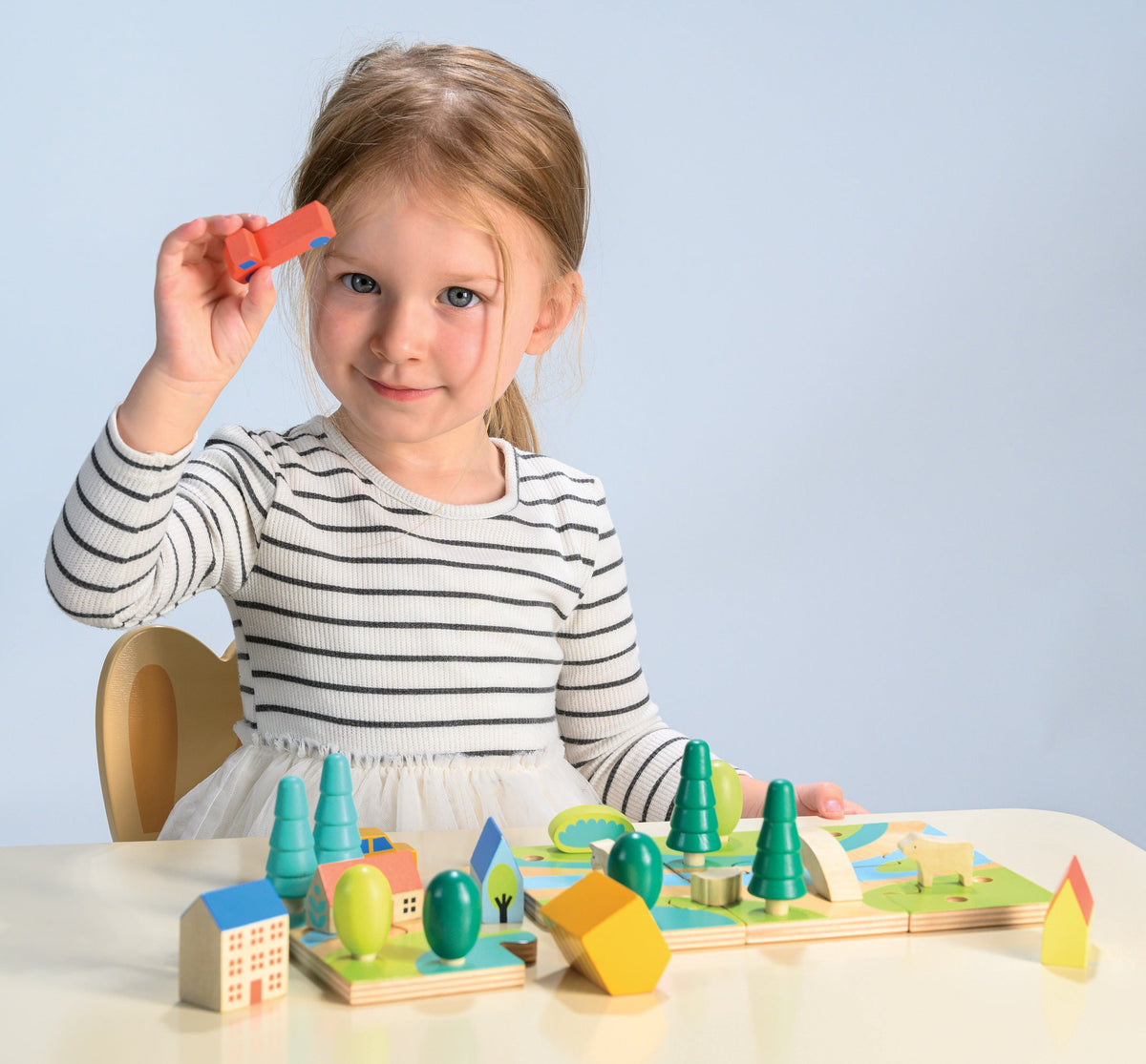 Mentari Tiny Town Wooden Playset Jigsaw