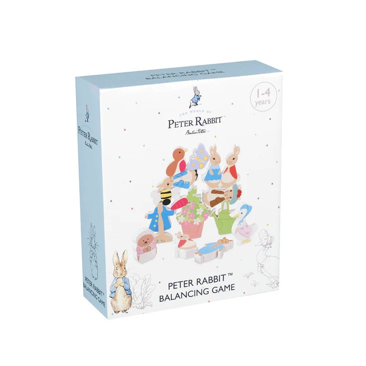 Peter Rabbit balancing game packaging on a white background