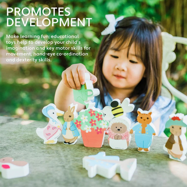 Peter Rabbit™ Wooden Balancing Game promotes development