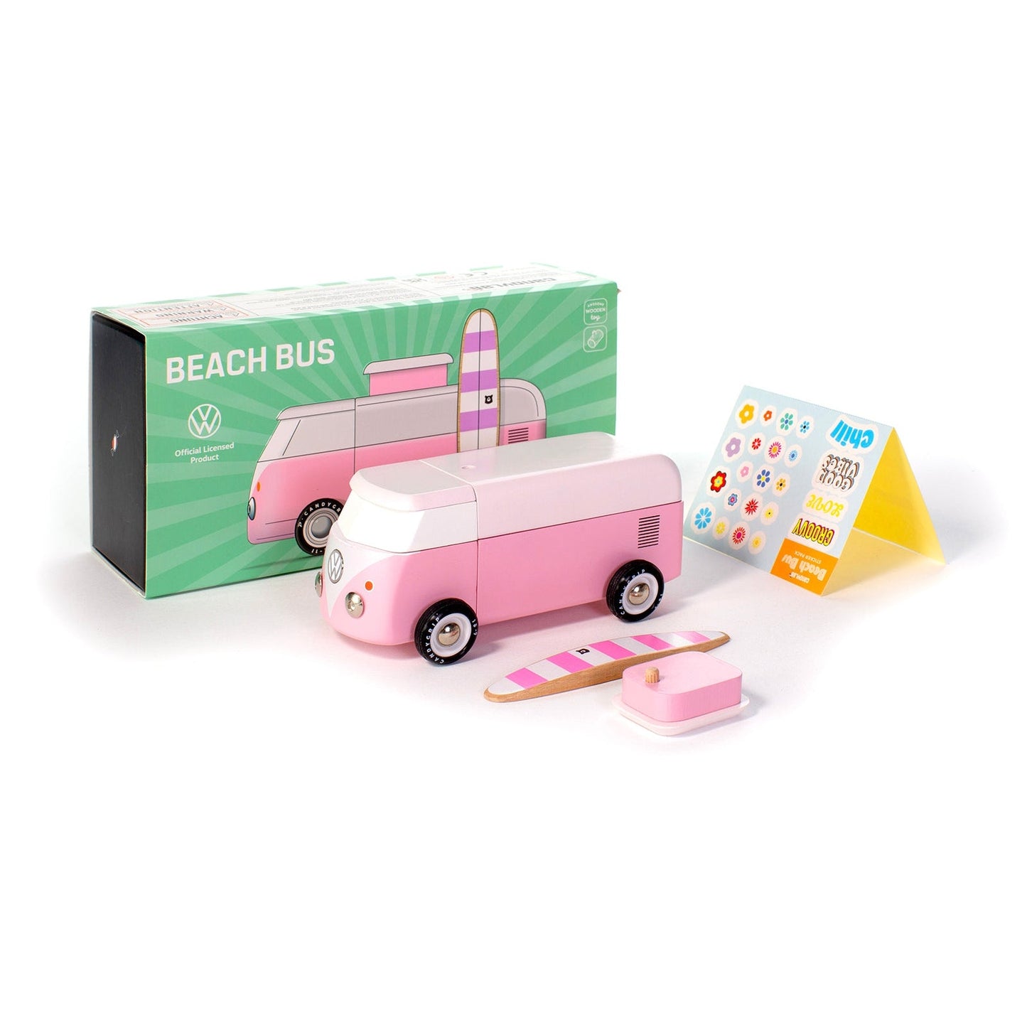 Wooden Candylab VW Beach Bus – Pink