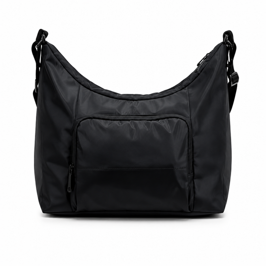 Black baby chnaging bag with straps