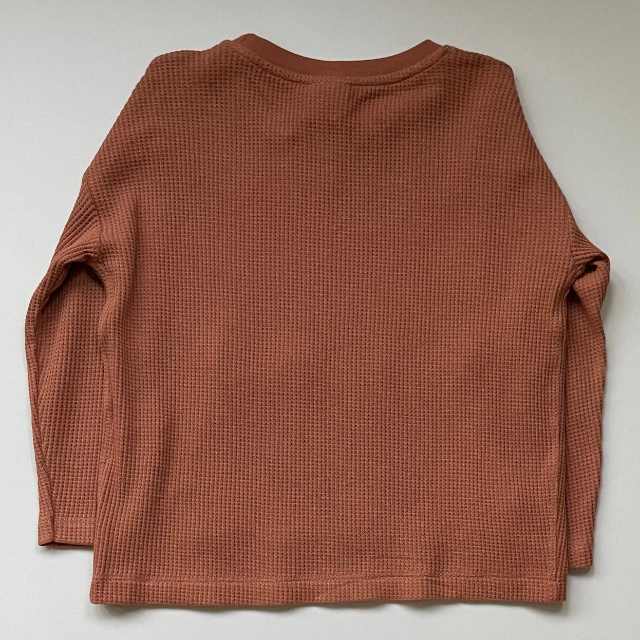 Rust unisex waffle top for children