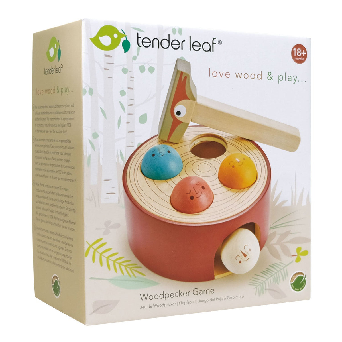 Tender Leaf Toys Woodpecker Game | Wooden Hammer Toy