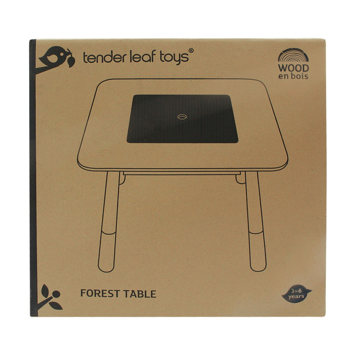 Tender Leaf Forest Table with Chalkboard & Storage