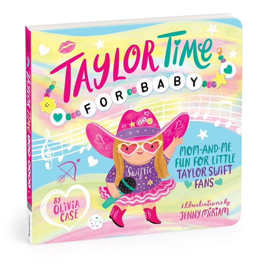 Children's book titled 'Taylor Time for Baby' with a colorful cover featuring a character and text.