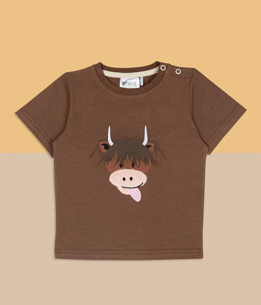 Blade & Rose Neutral Highland Cow Tee