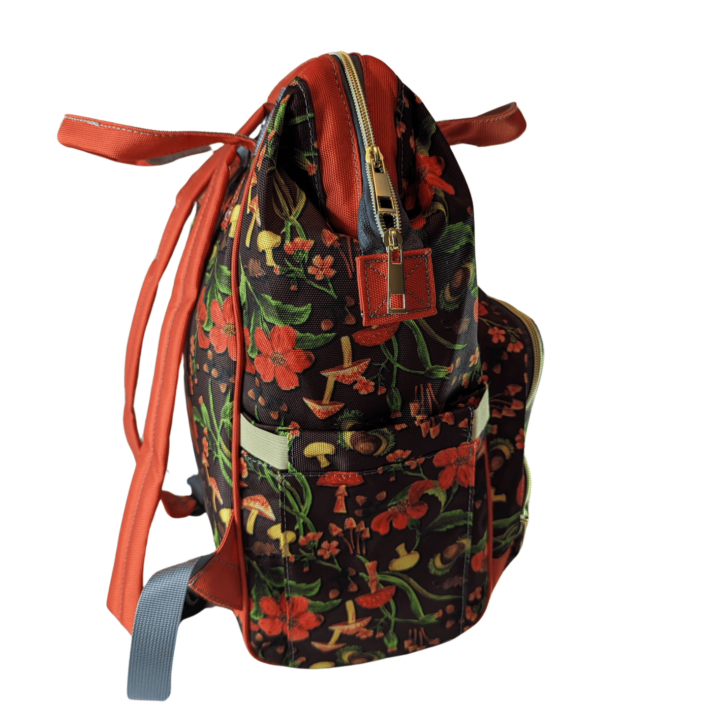 Autumn Mushrooms Baby Nappy Bag - S(Mush)y