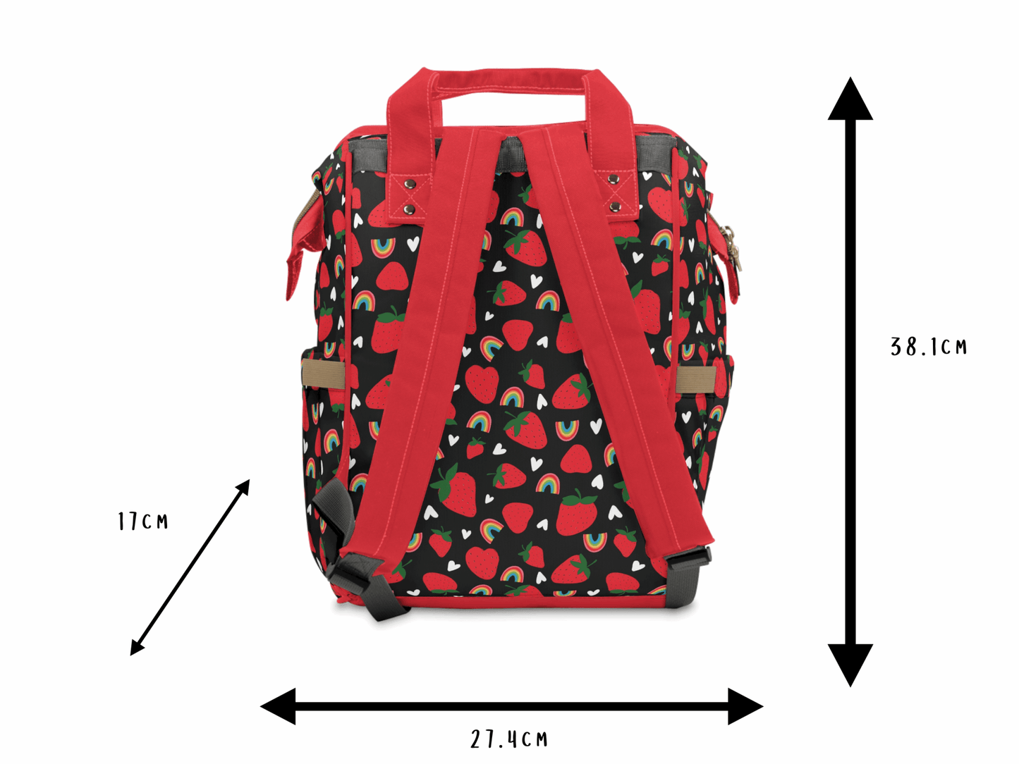 Black Baby Changing Backpack Bag - Rebel Berries