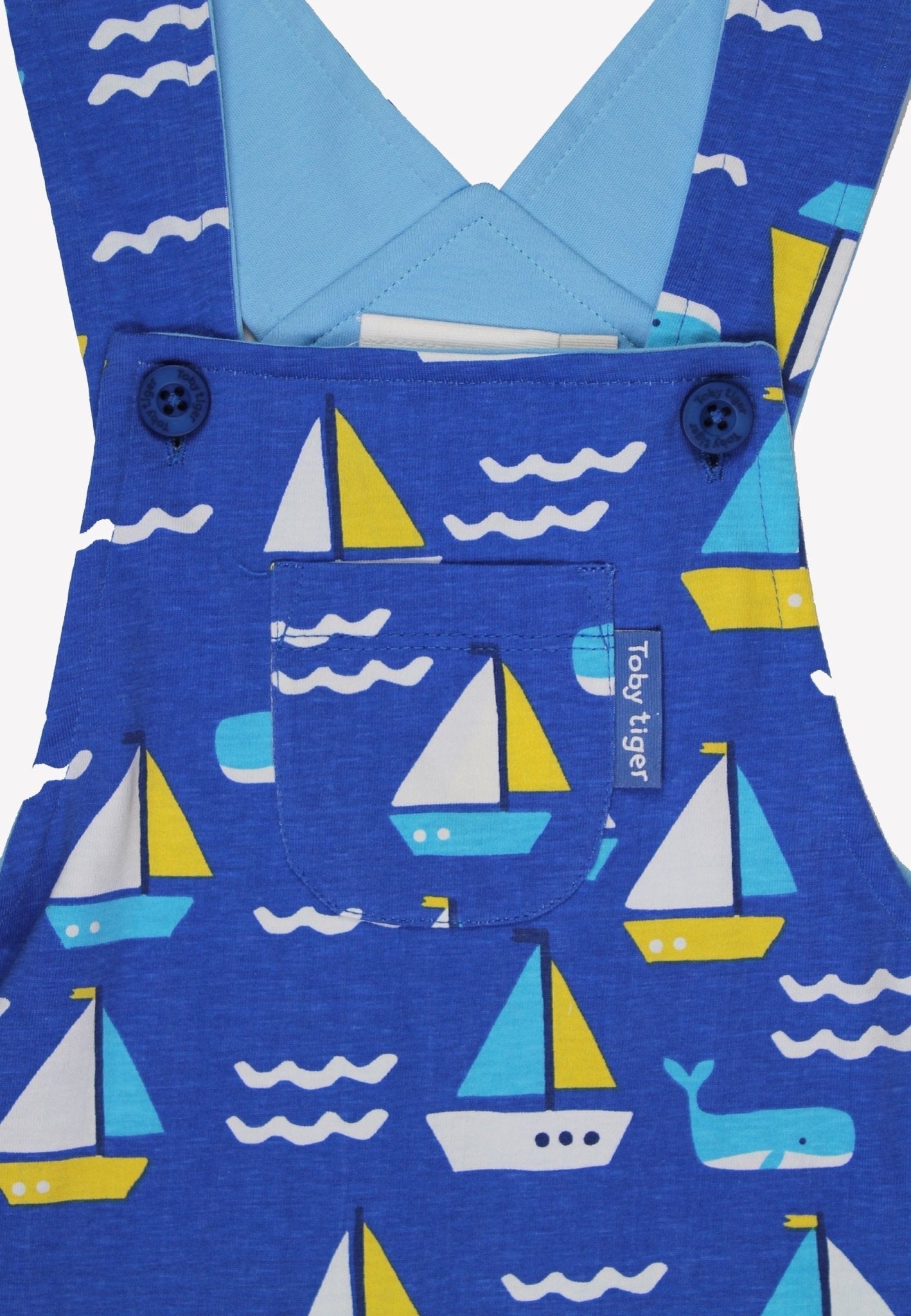 Toby Tiger Organic St Ives Print Dungarees