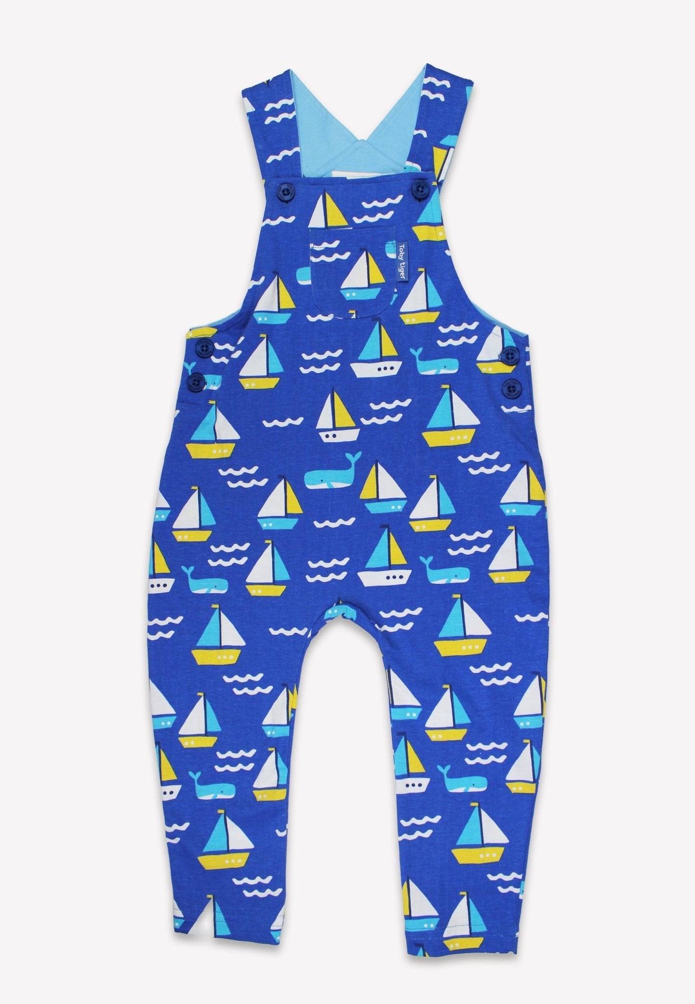 Toby Tiger Organic St Ives Print Dungarees