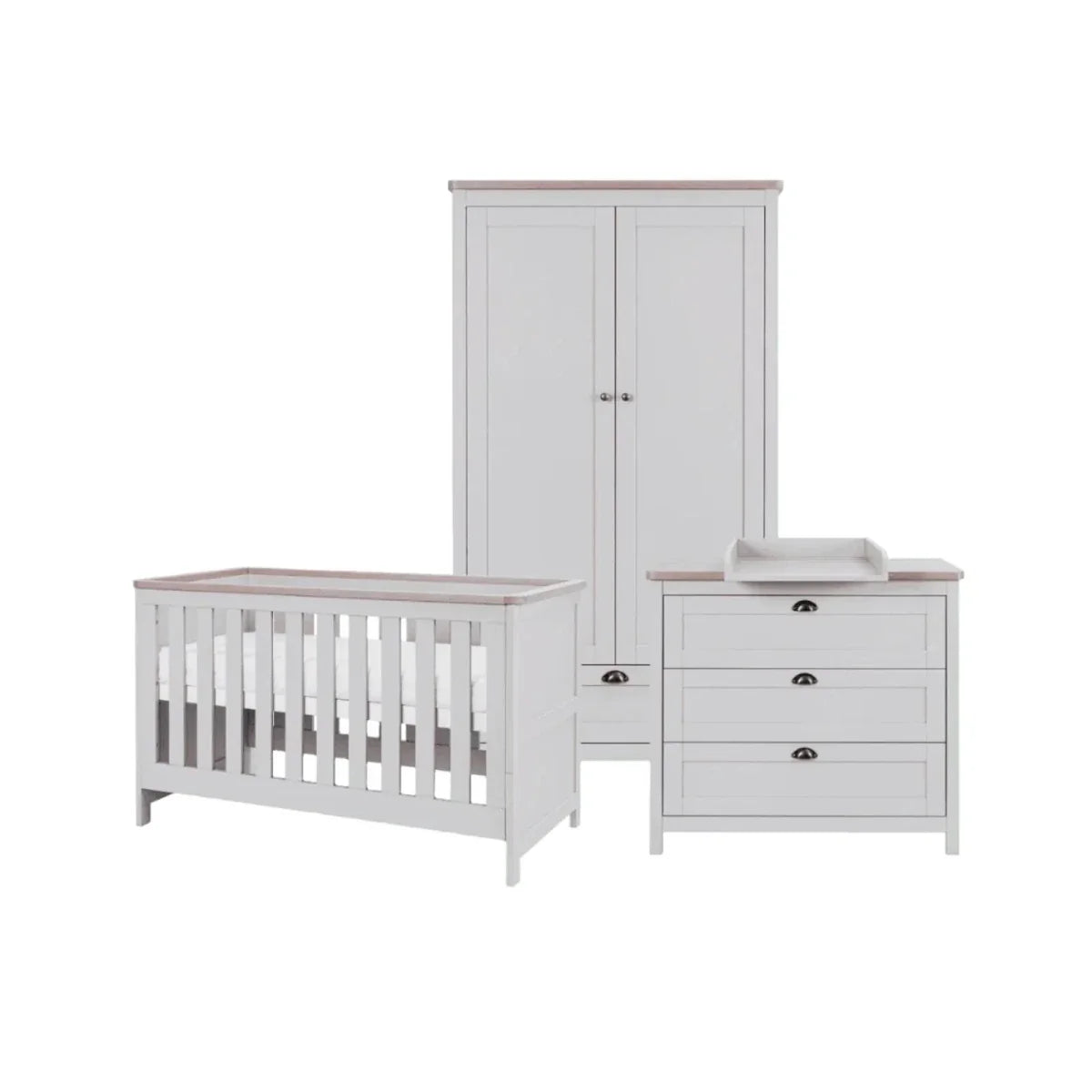 Tutti Bambini Verona 3 pcs Room Set - Dove Grey/Oak